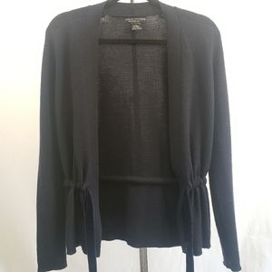 Sarah Spencer 100% Wool Cardigan - Navy Blue